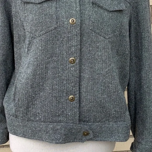 Liz Claiborne Charcoal Gray Lined Collar Jacket - Picture 5 of 11
